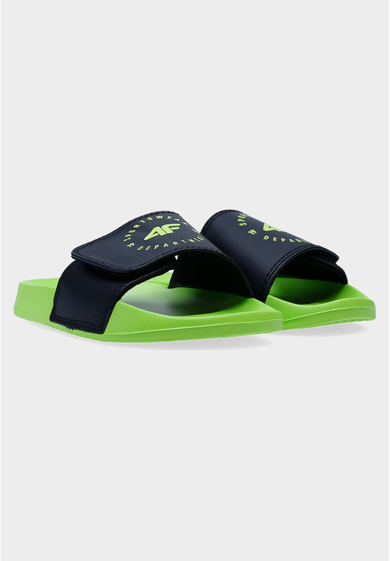 Klapki Chłopięce 4F Buty Basenowe Lekkie EVA Z Logo Limonkowe 4FJMM00FFLIM043A