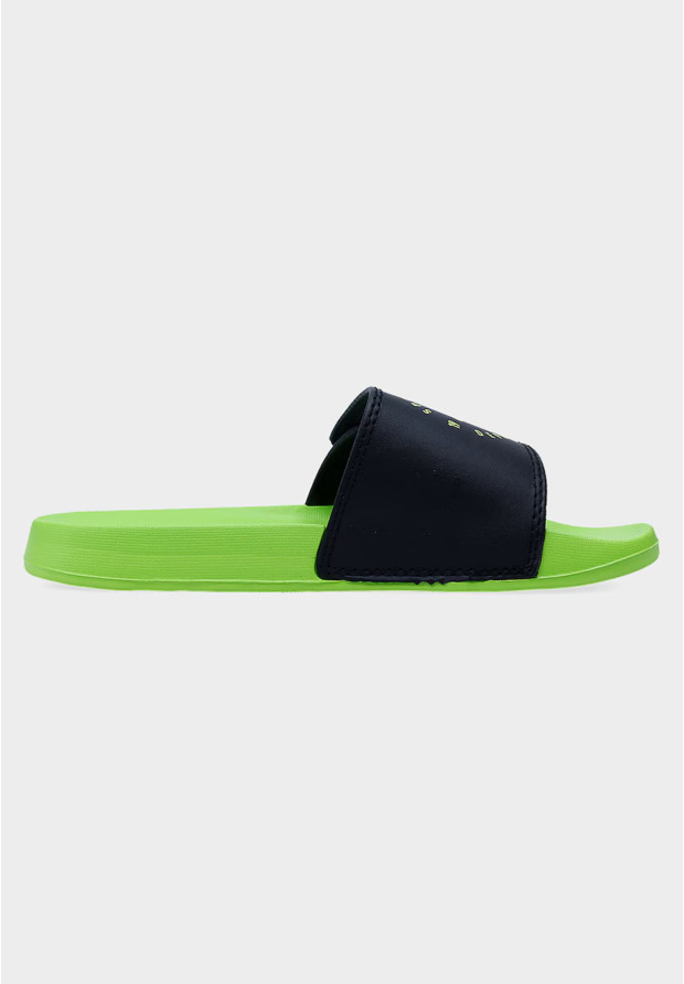 Klapki Chłopięce 4F Buty Basenowe Lekkie EVA Z Logo Limonkowe 4FJMM00FFLIM043A