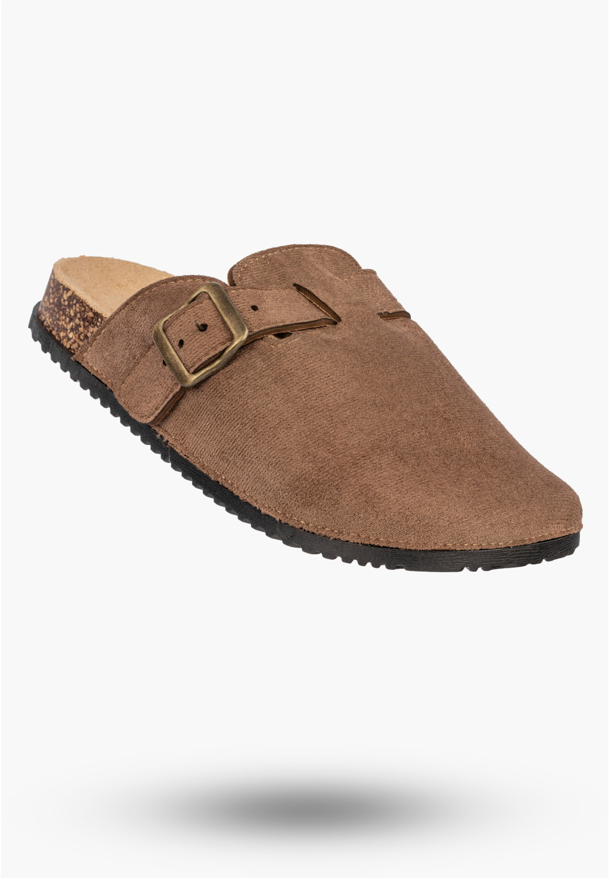 Klapki Damskie Buty Chodaki Casual Profilowane Korkowe Brązowe