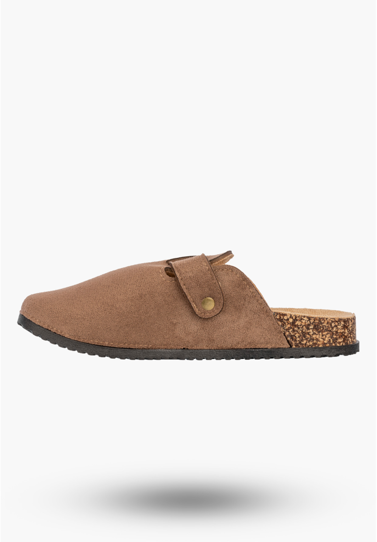 Klapki Damskie Buty Chodaki Casual Profilowane Korkowe Brązowe