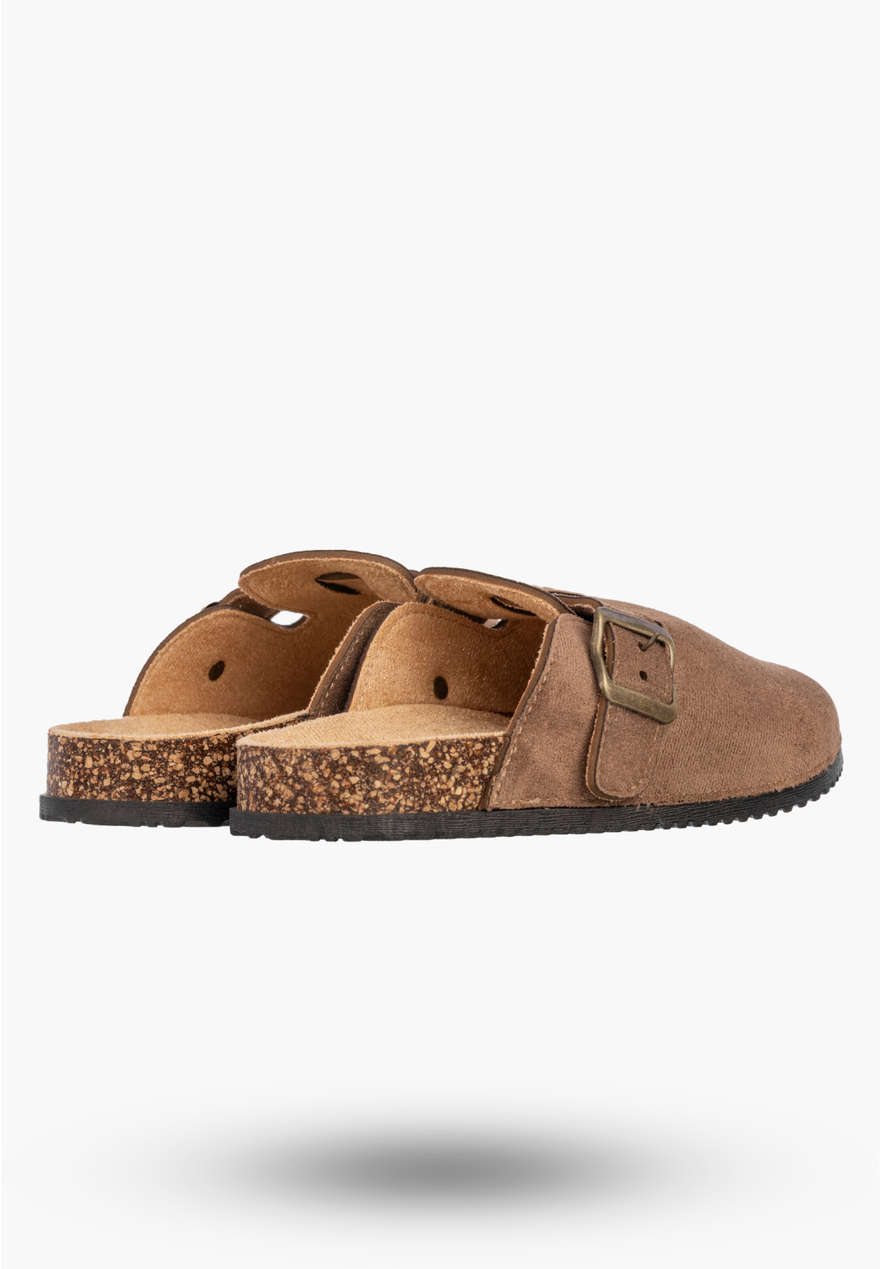 Klapki Damskie Buty Chodaki Casual Profilowane Korkowe Brązowe