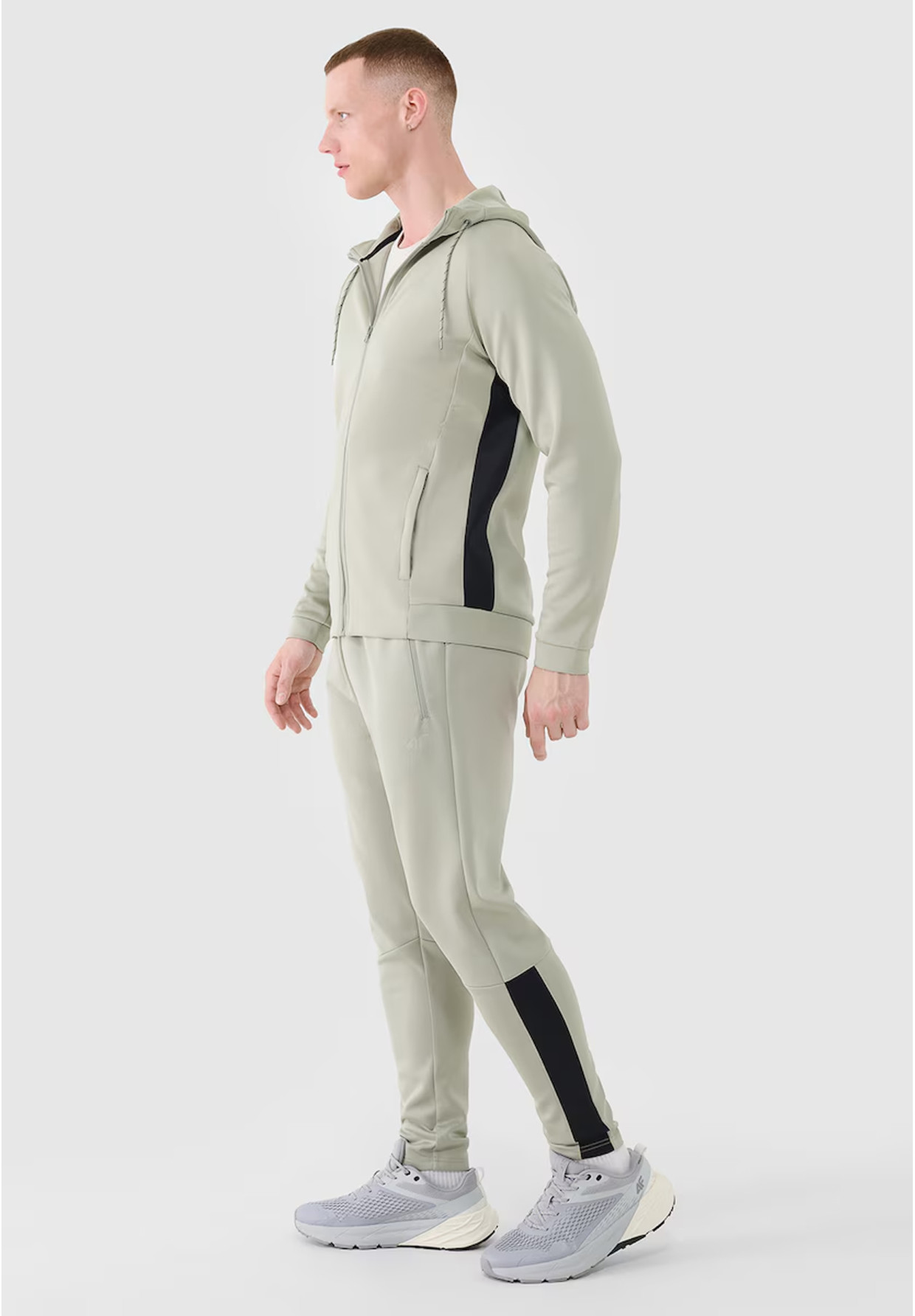 Bluza Męska 4F Sportowa Rozpinana Z Kapturem Nieocieplana Szybkoschnąca Oliwkowa 4FWSS25TFSWM513