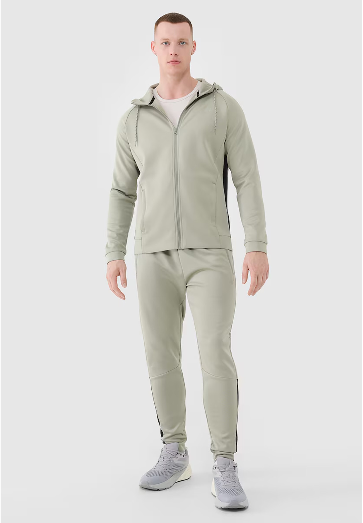 Bluza Męska 4F Sportowa Rozpinana Z Kapturem Nieocieplana Szybkoschnąca Oliwkowa 4FWSS25TFSWM513