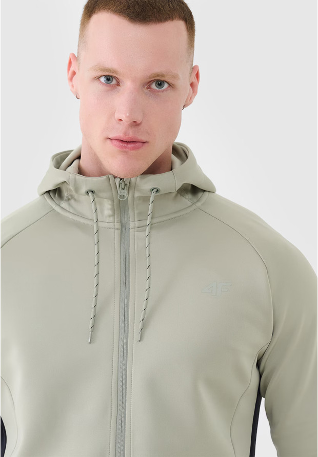 Bluza Męska 4F Sportowa Rozpinana Z Kapturem Nieocieplana Szybkoschnąca Oliwkowa 4FWSS25TFSWM513