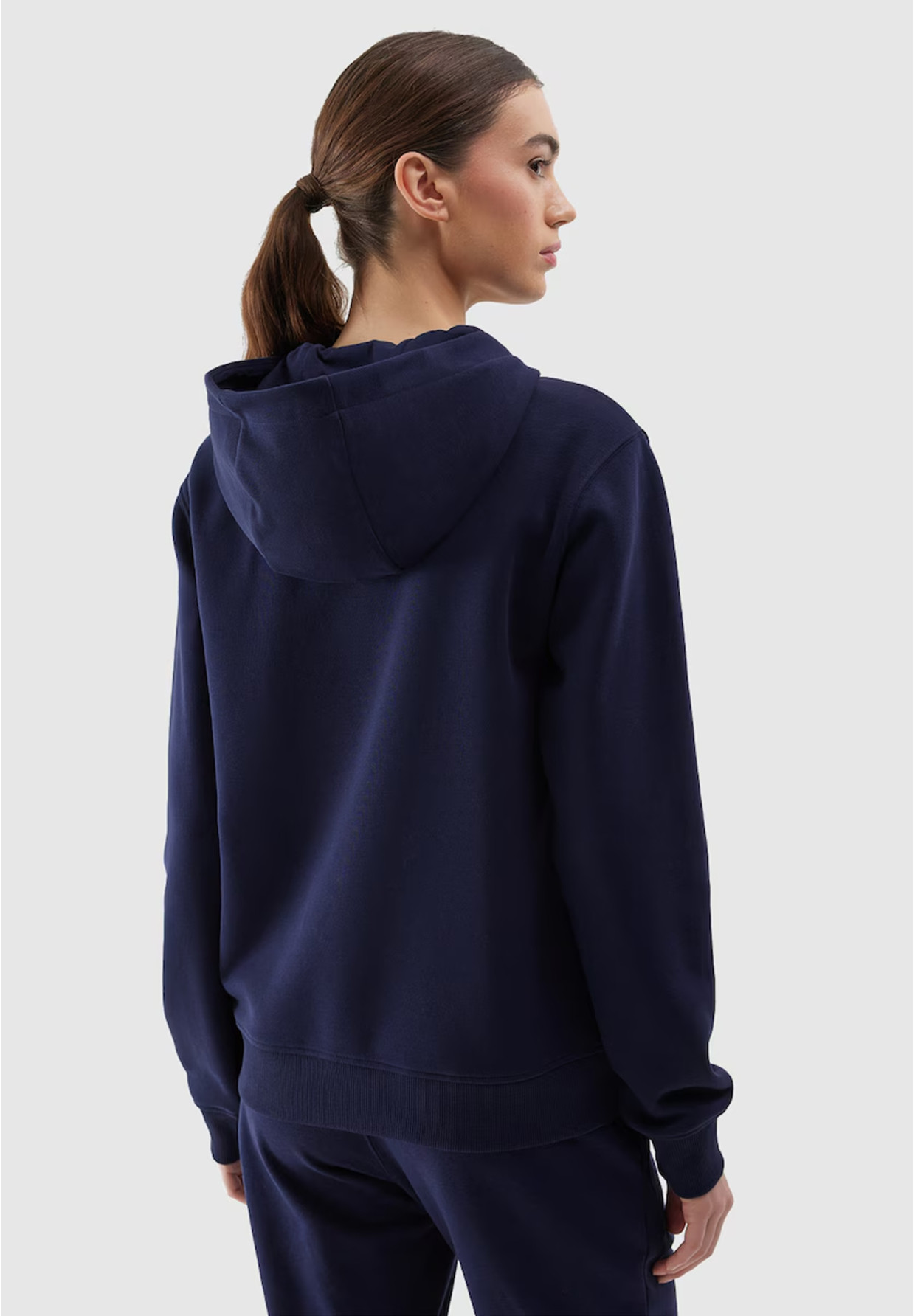 Bluza Damska 4F Sportowa Dresowa Rozpinana Ocieplana Z Kapturem Granatowa 4FWSS24TSWSF0956