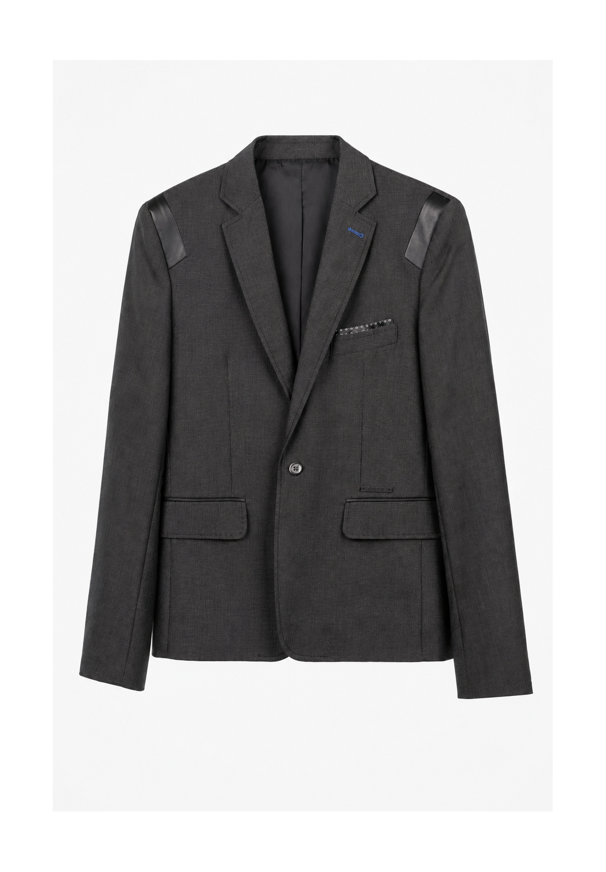Marynarka Męska Elegancka Wizytowa Slim Fit Casual Grafitowa