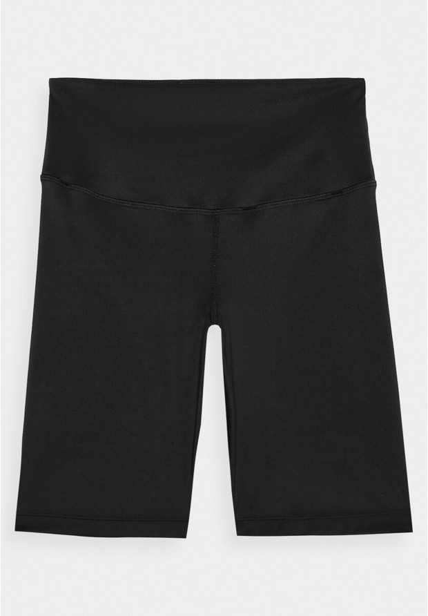 Kolarki Damskie 4F Sportowe Legginsy Spodenki Krótkie Treningowe Czarne 4FWSS24TFSHF385