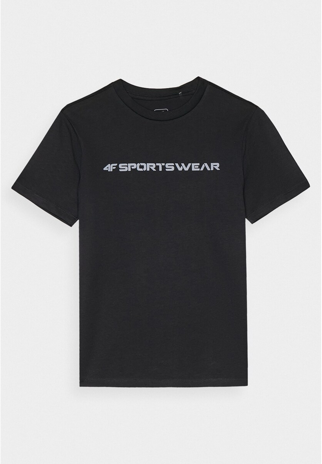 T-shirt Chłopięcy 4F Bawełniany Czarny Koszulka Sportowa Regular 4FJWAW24TTSHM1552