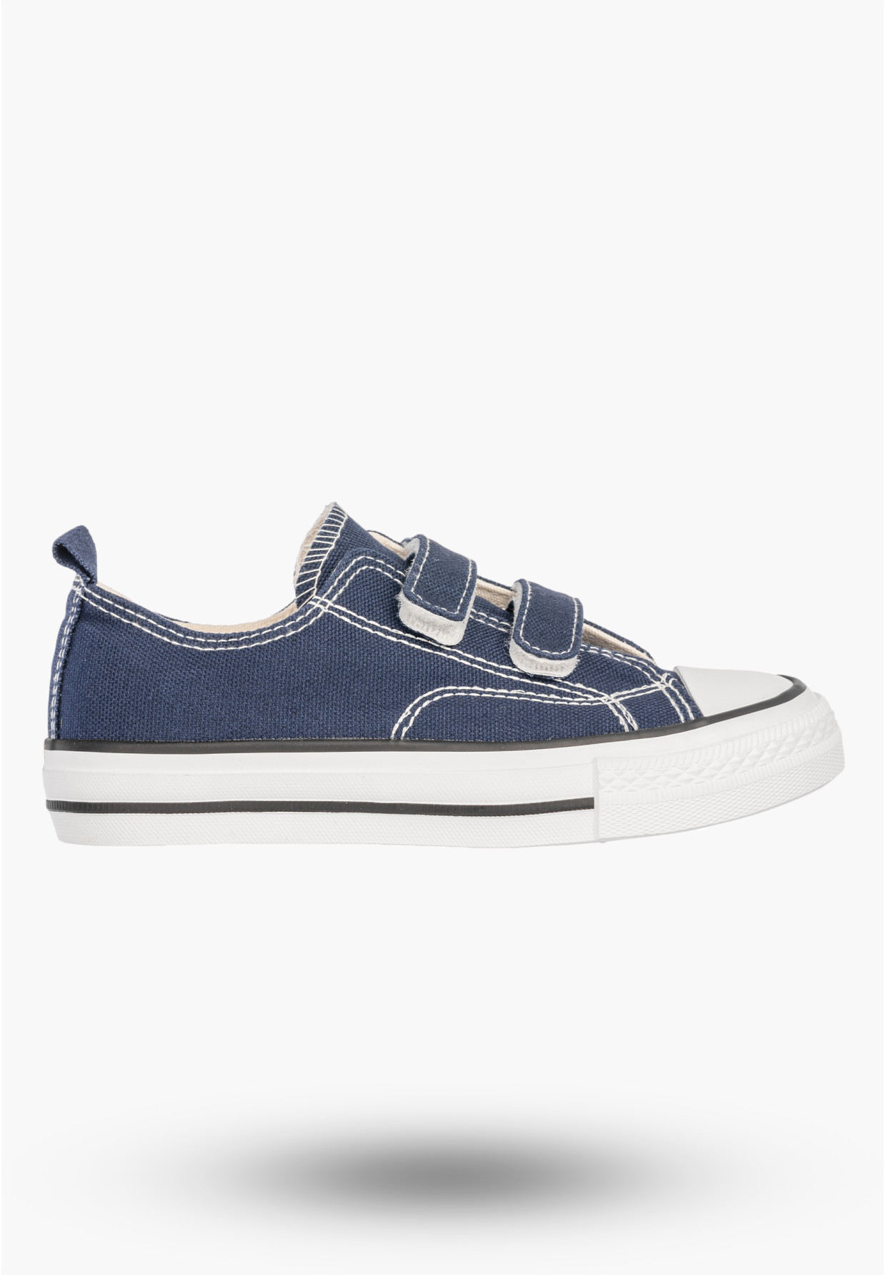Trampki Dziecięce Buty Na Rzepy Tenisówki Materiałowe Casual Granatowe APAWWA