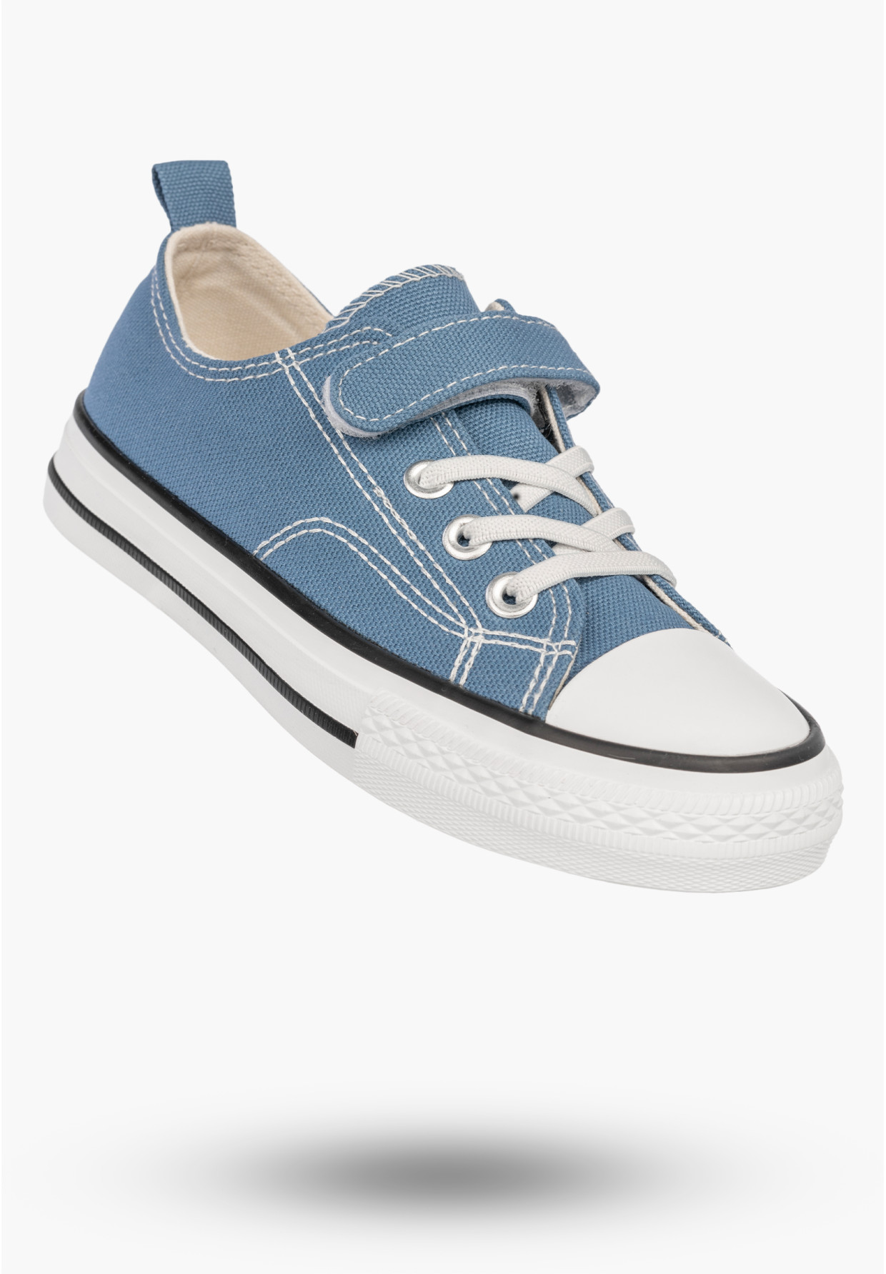 Trampki Dziecięce Buty Na Rzepy Tenisówki Materiałowe Casual Niebieskie APAWWA