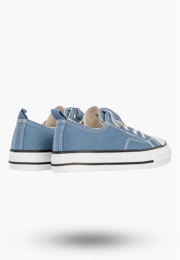 Trampki Dziecięce Buty Na Rzepy Tenisówki Materiałowe Casual Niebieskie APAWWA