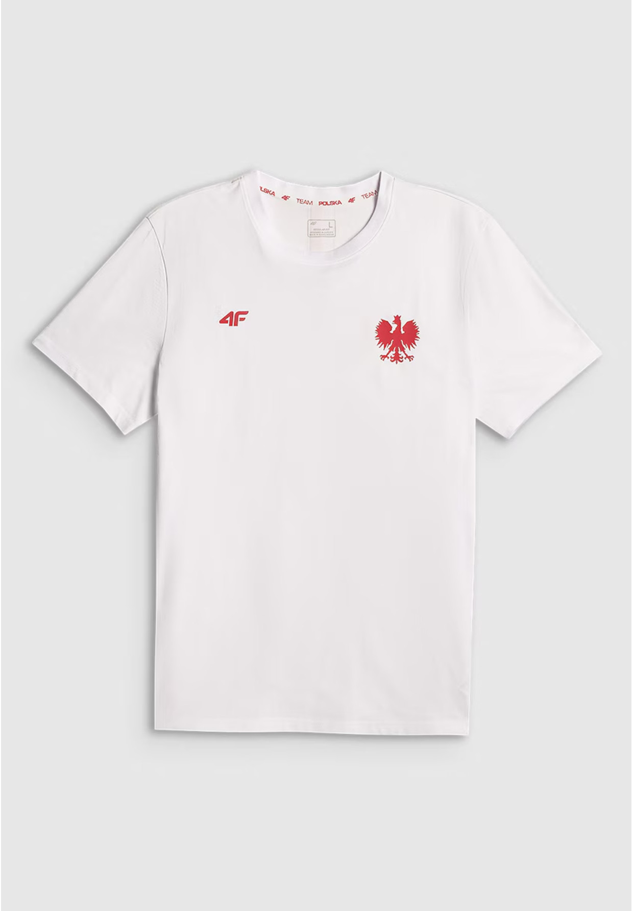 Koszulka Męska 4F Polska Sportowa T-Shirt Patriotyczny Biały 4FRSS26TTSHM4203