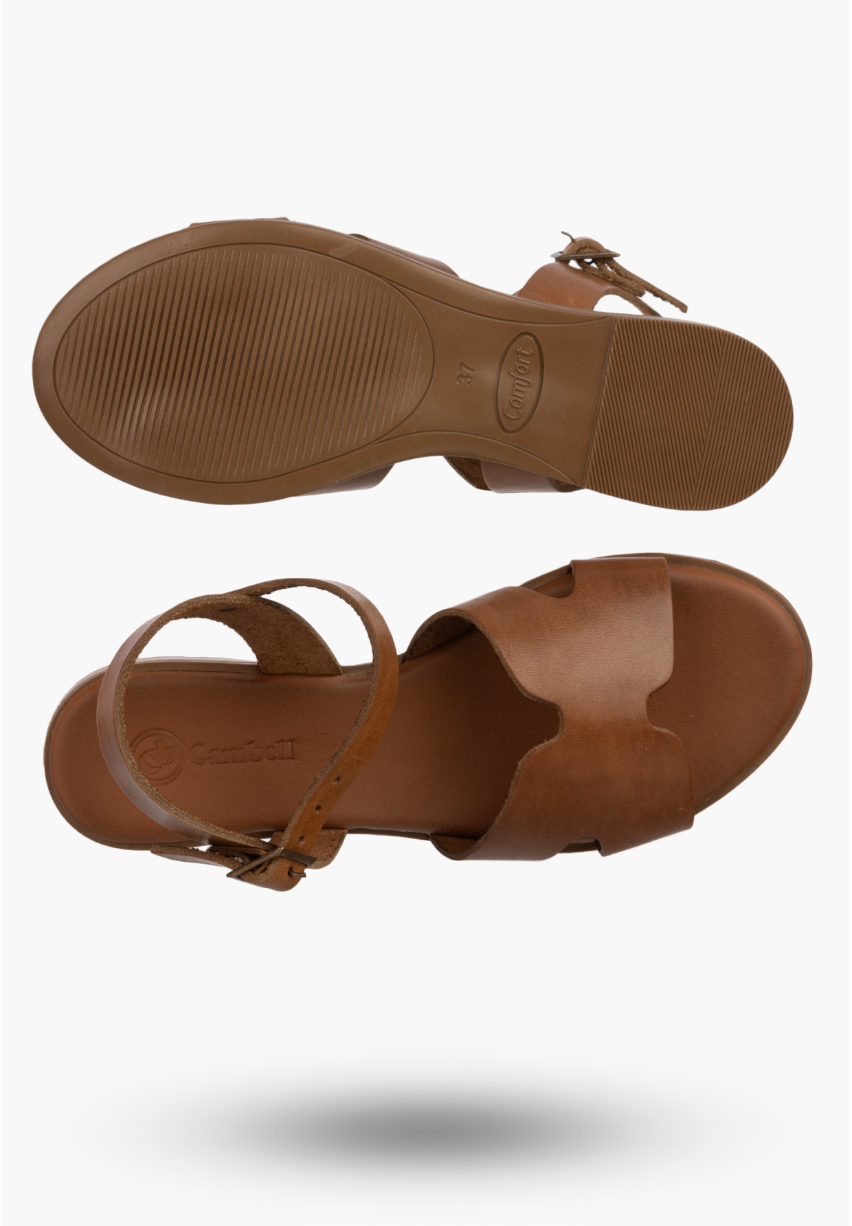 Sandały Damskie Skórzane Buty Eleganckie Letnie Casual Brązowe