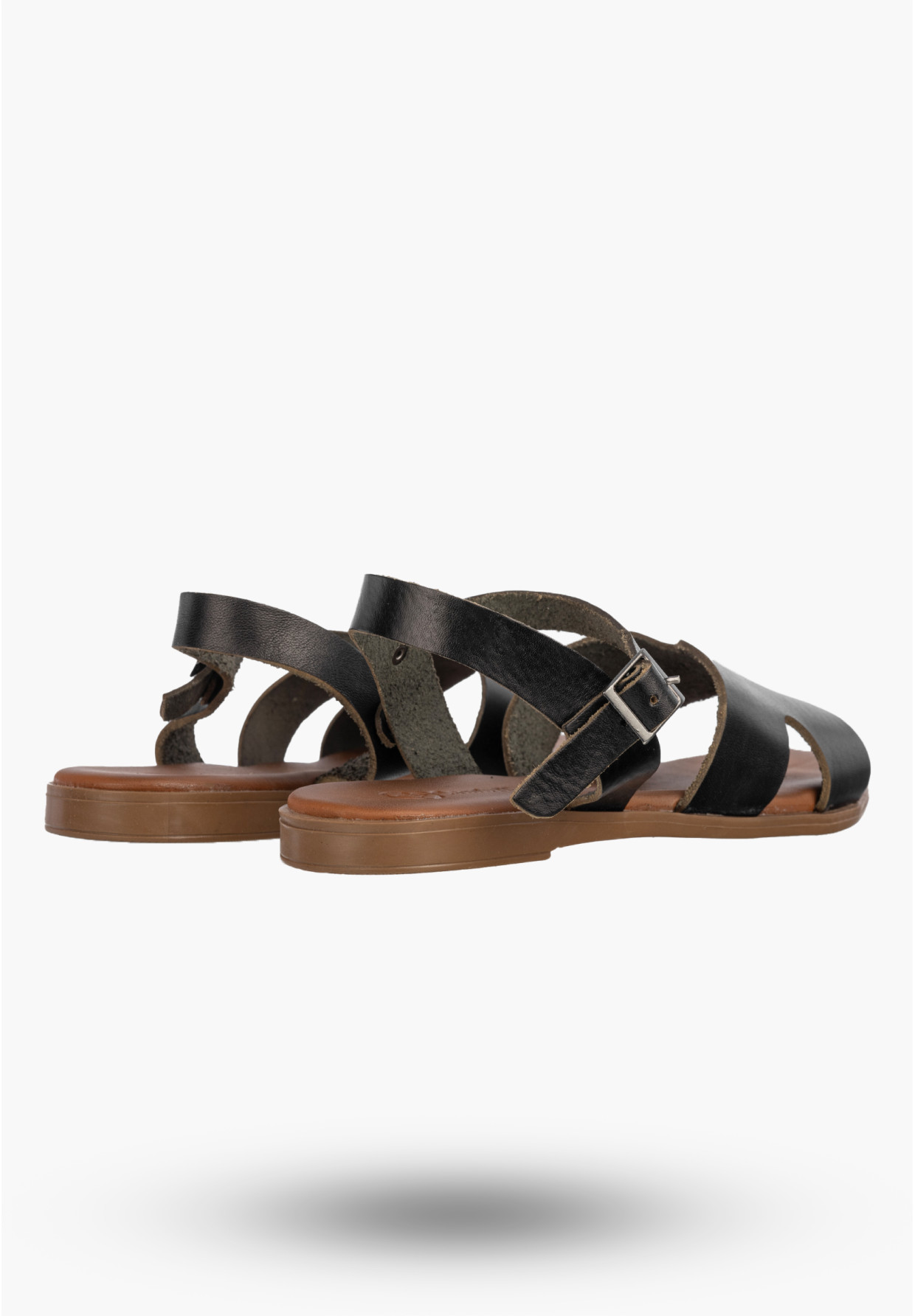 Sandały Damskie Skórzane Buty Eleganckie Letnie Casual Czarne