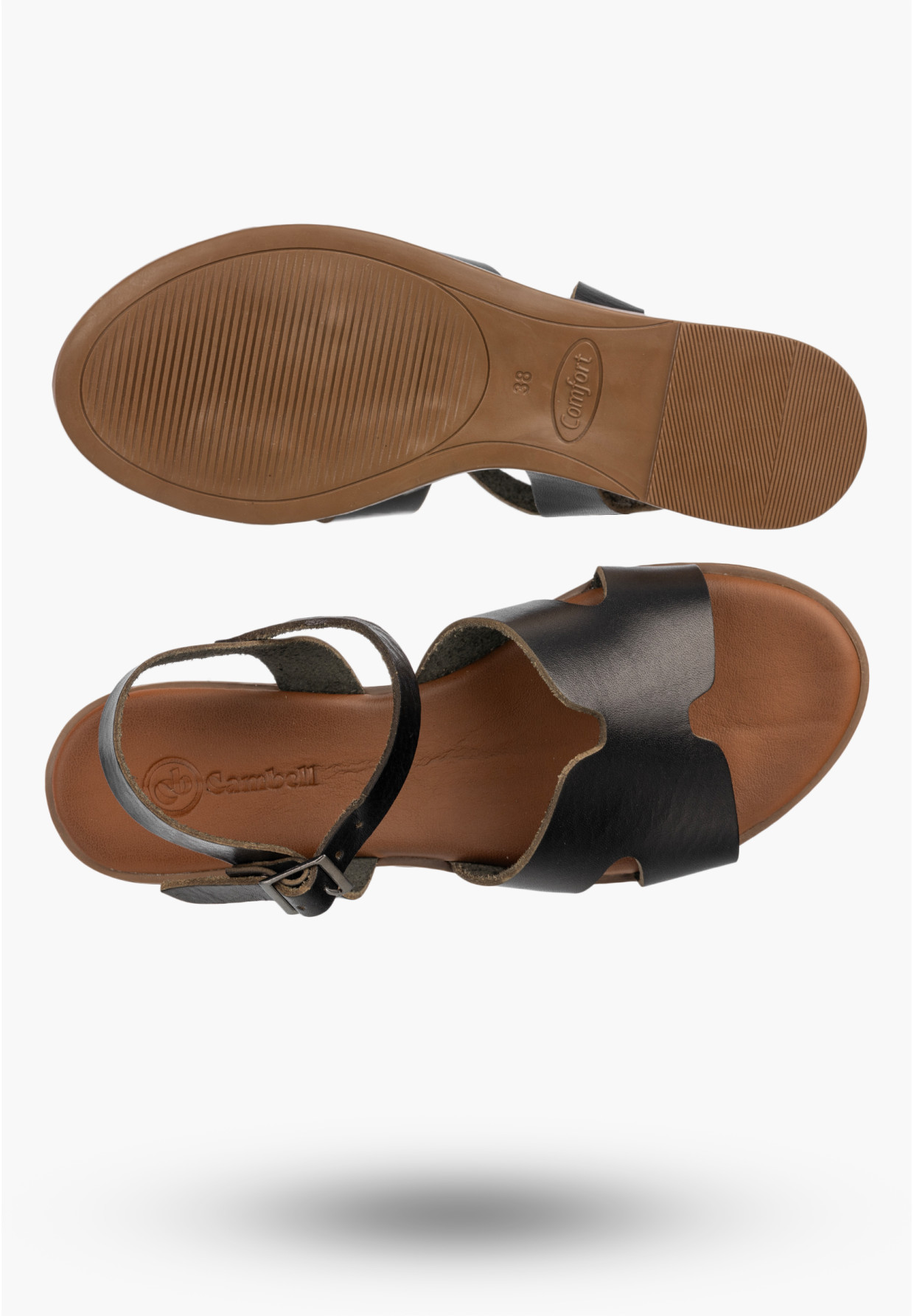 Sandały Damskie Skórzane Buty Eleganckie Letnie Casual Czarne