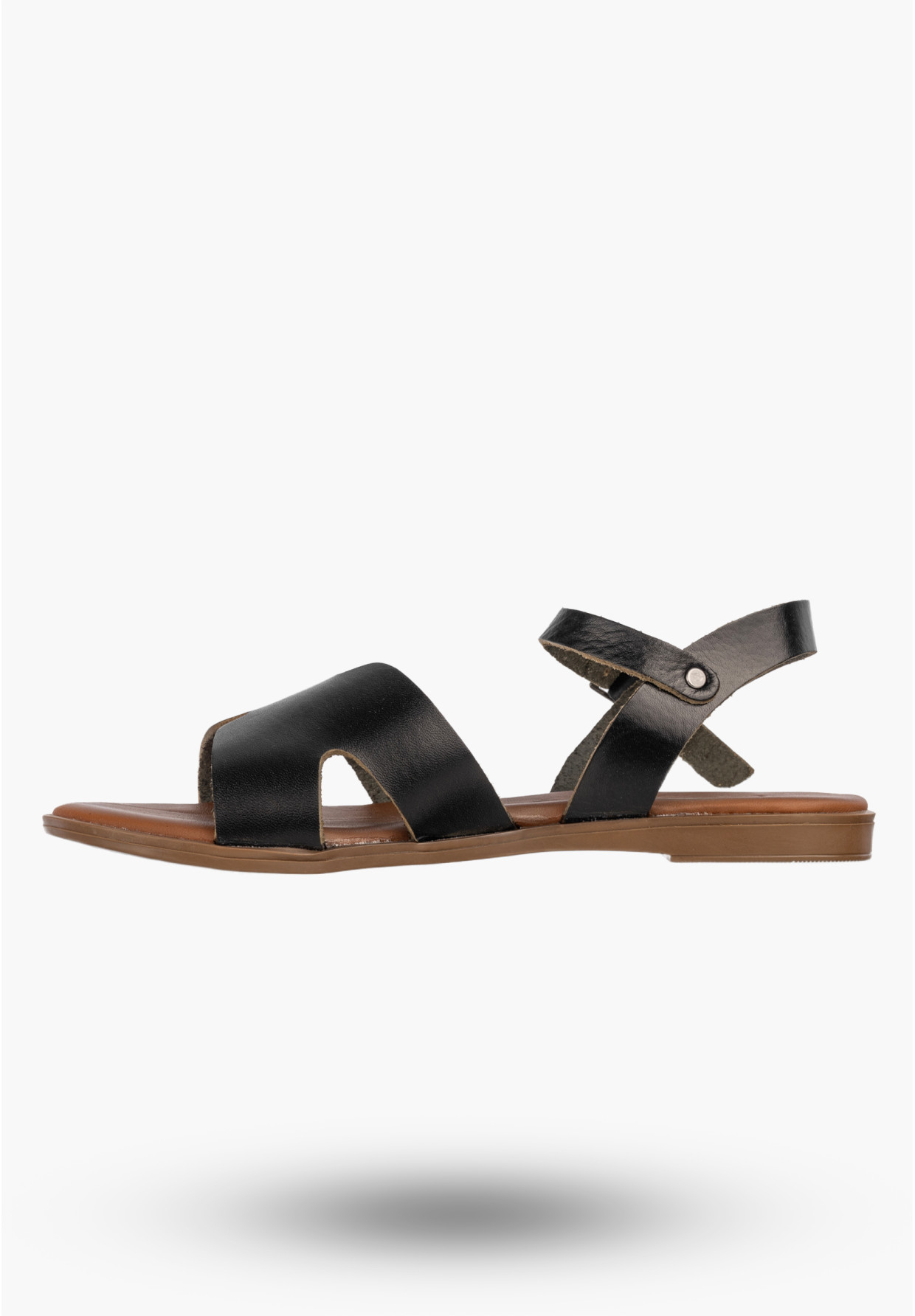 Sandały Damskie Skórzane Buty Eleganckie Letnie Casual Czarne