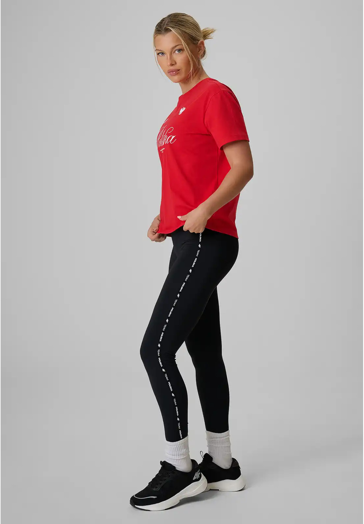 Koszulka Damska 4F Polska Czerwona Bawełniana Sportowa Casual T-Shirt 4FRSS26TTSHF4206