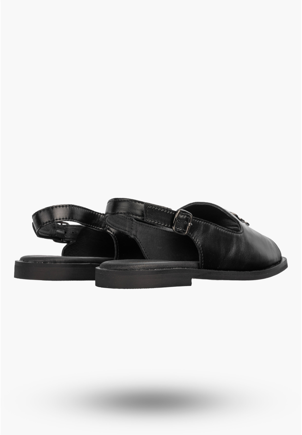 Sandały Damskie Skórzane Buty Eleganckie Letnie Casual Czarne