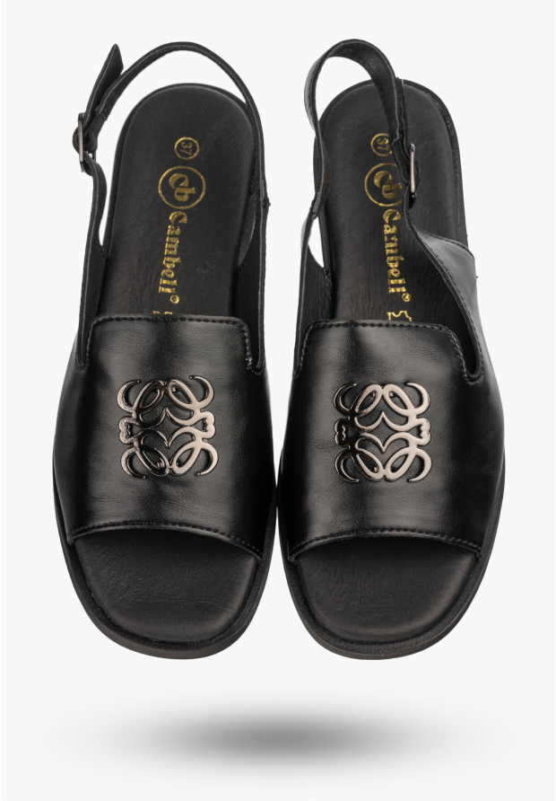 Sandały Damskie Skórzane Buty Eleganckie Letnie Casual Czarne