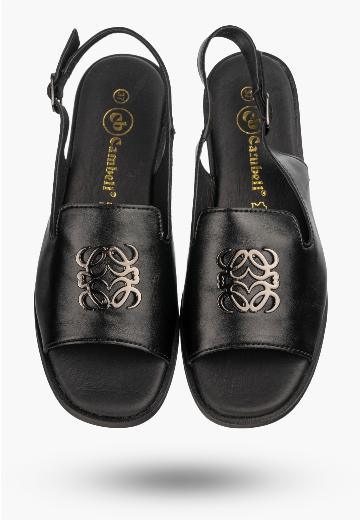 Sandały Damskie Skórzane Buty Eleganckie Letnie Casual Czarne