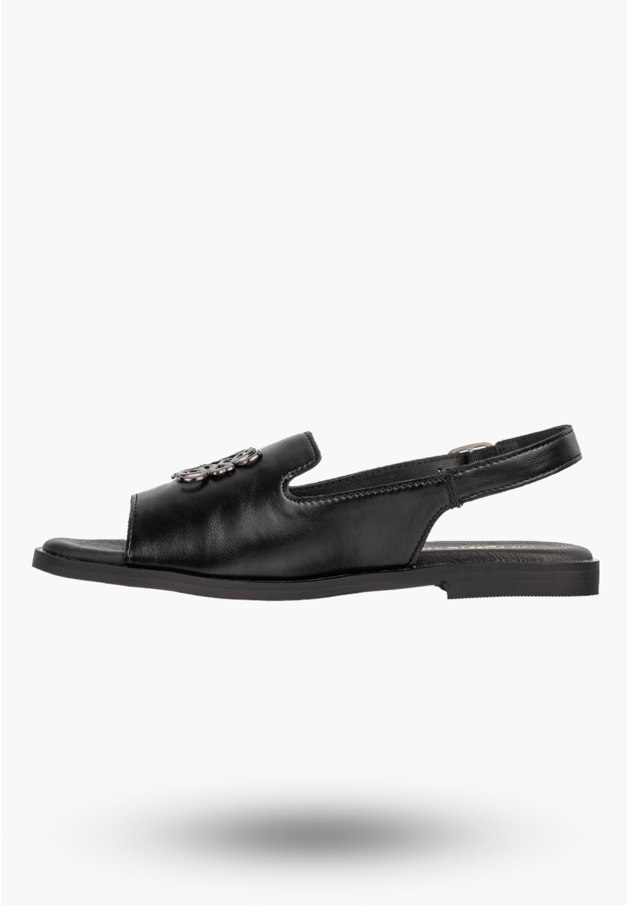 Sandały Damskie Skórzane Buty Eleganckie Letnie Casual Czarne