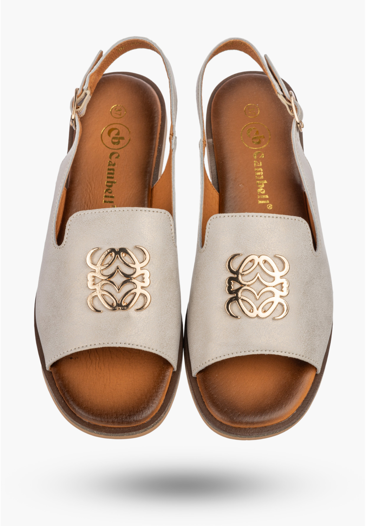 Sandały Damskie Skórzane Buty Eleganckie Letnie Casual Złote