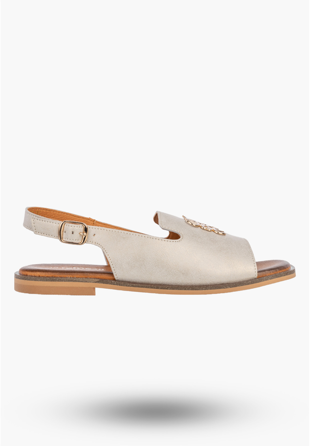 Sandały Damskie Skórzane Buty Eleganckie Letnie Casual Złote