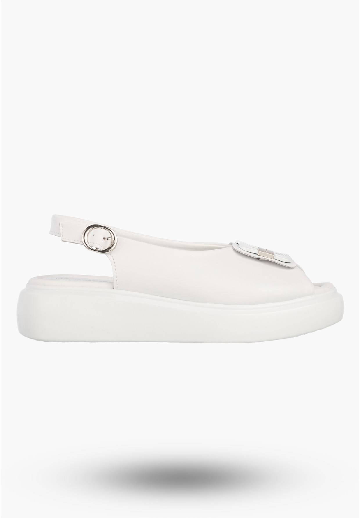 Sandały Damskie Skórzane Buty Na Platformie Eleganckie Letnie Białe