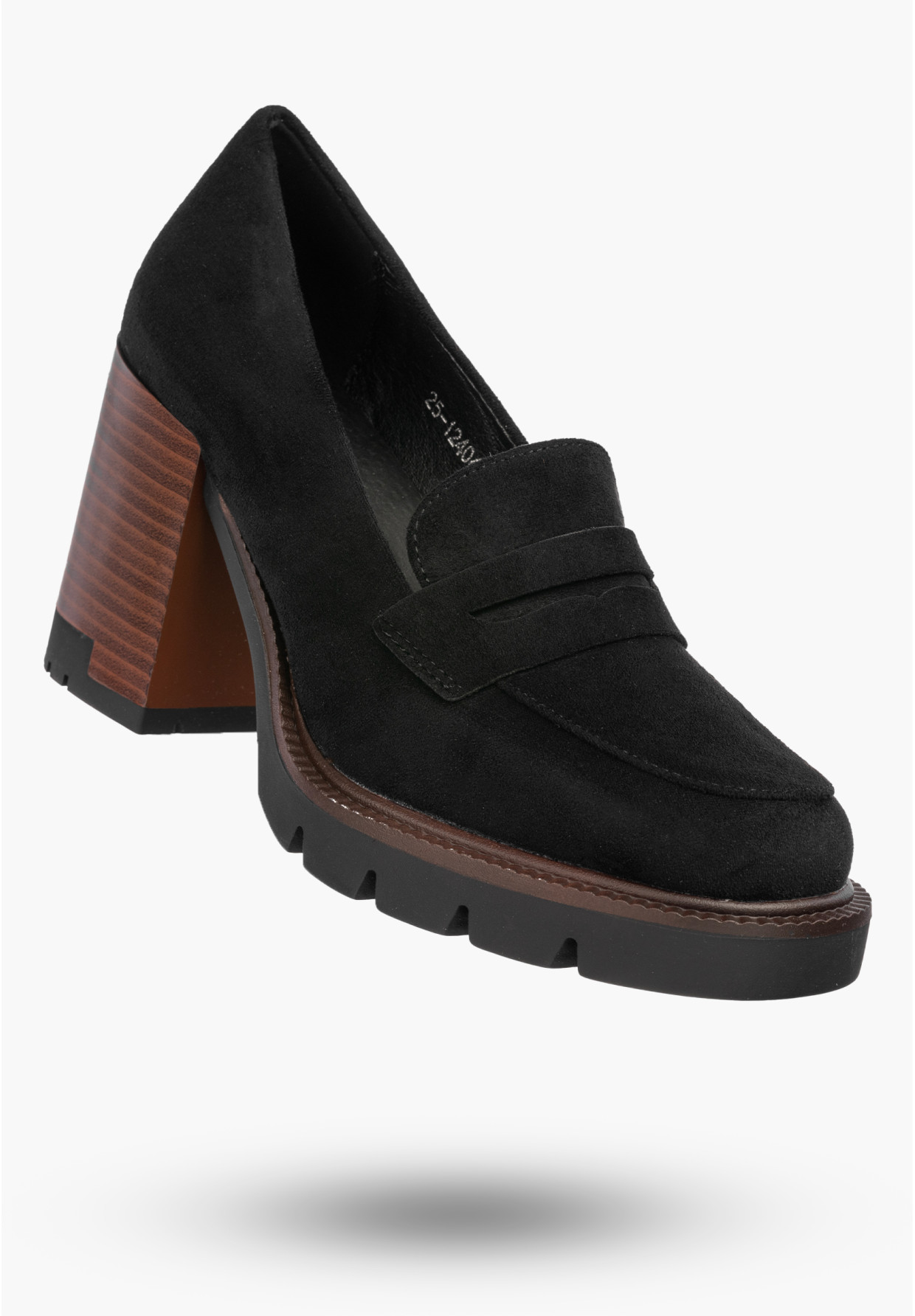 Mokasyny Damskie Buty Eleganckie Półbuty Skórzana Wkładka Czarne Potocki