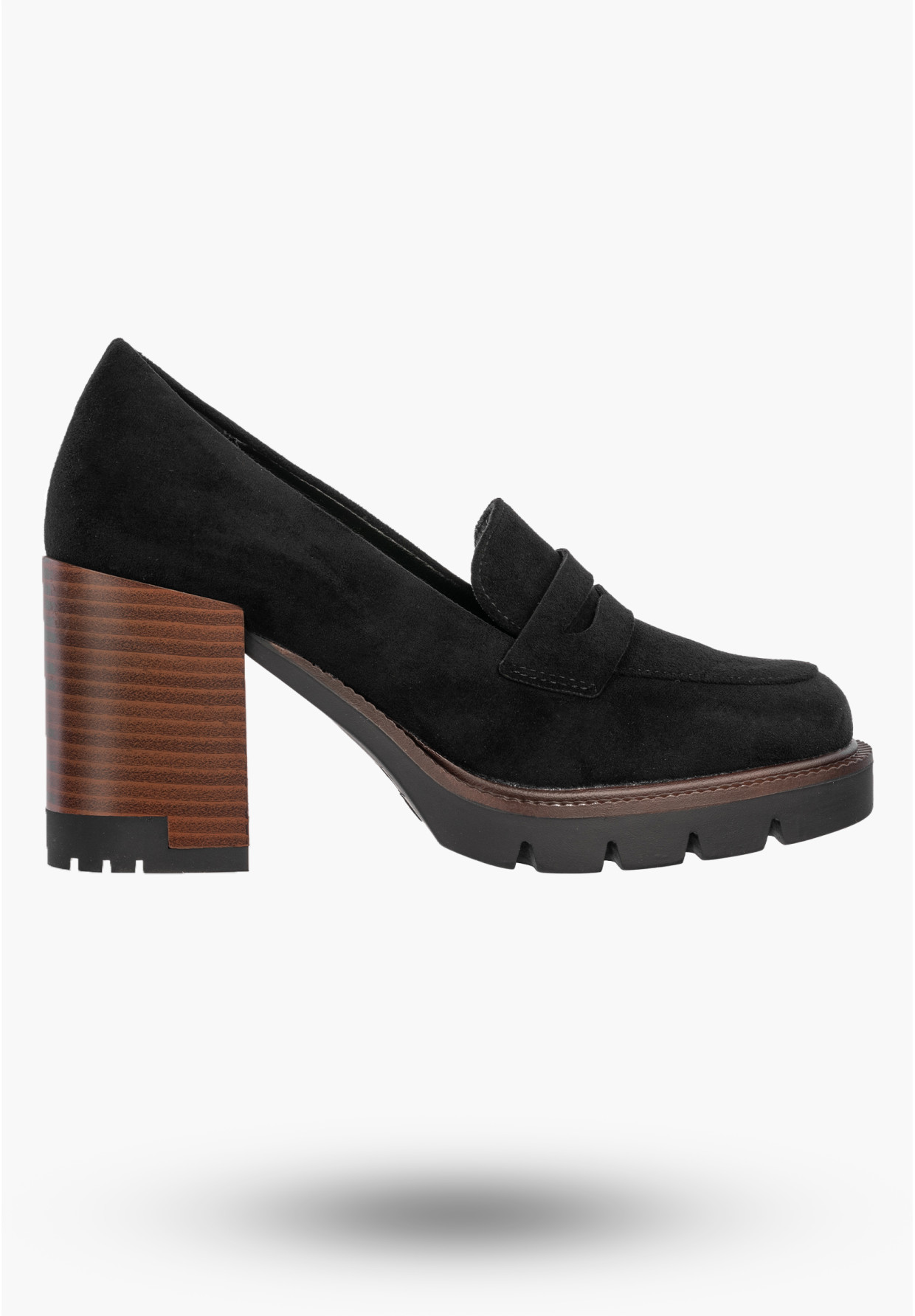 Mokasyny Damskie Buty Eleganckie Półbuty Skórzana Wkładka Czarne Potocki