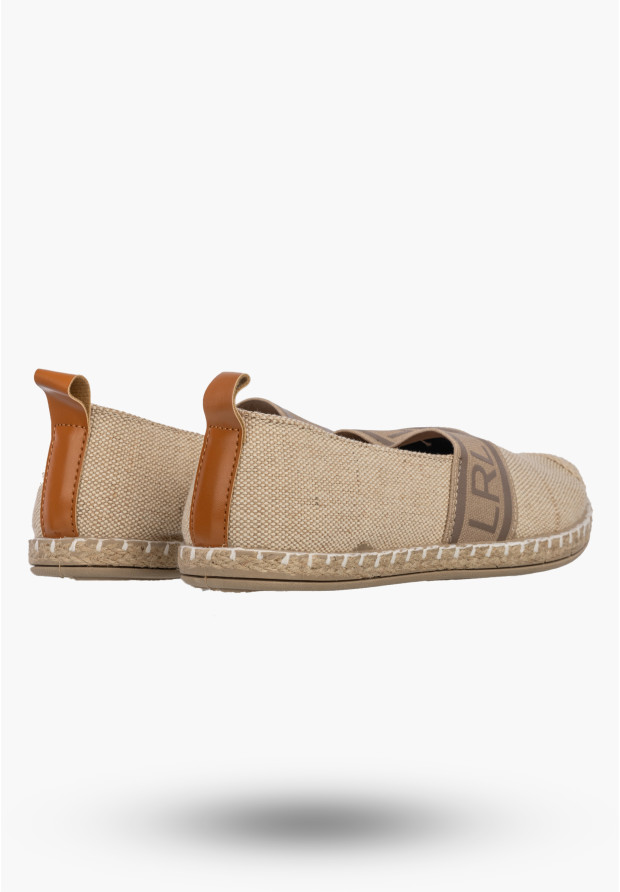 Espadryle Damskie Materiałowe Buty Wsuwane Lekkie Casual Beżowe