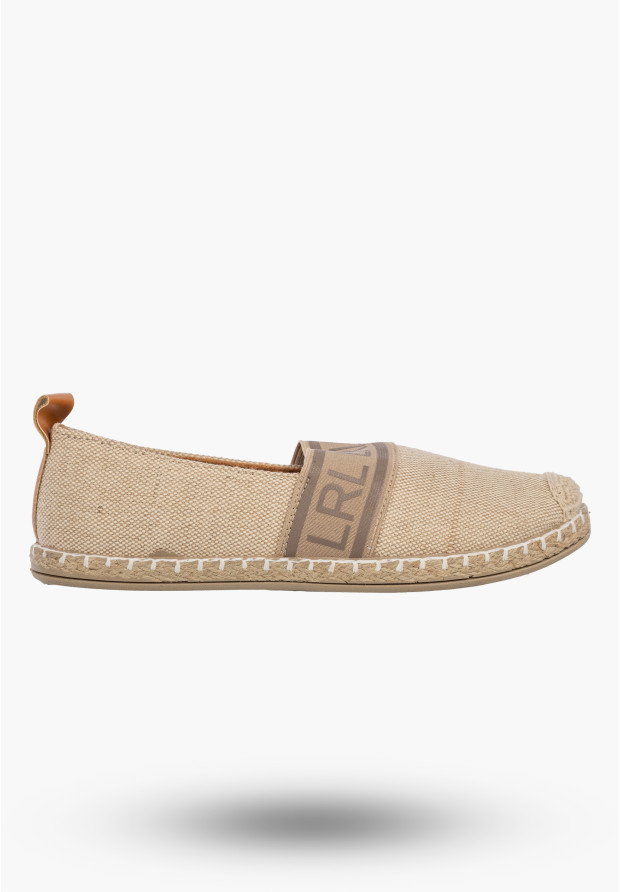 Espadryle Damskie Materiałowe Buty Wsuwane Lekkie Casual Beżowe