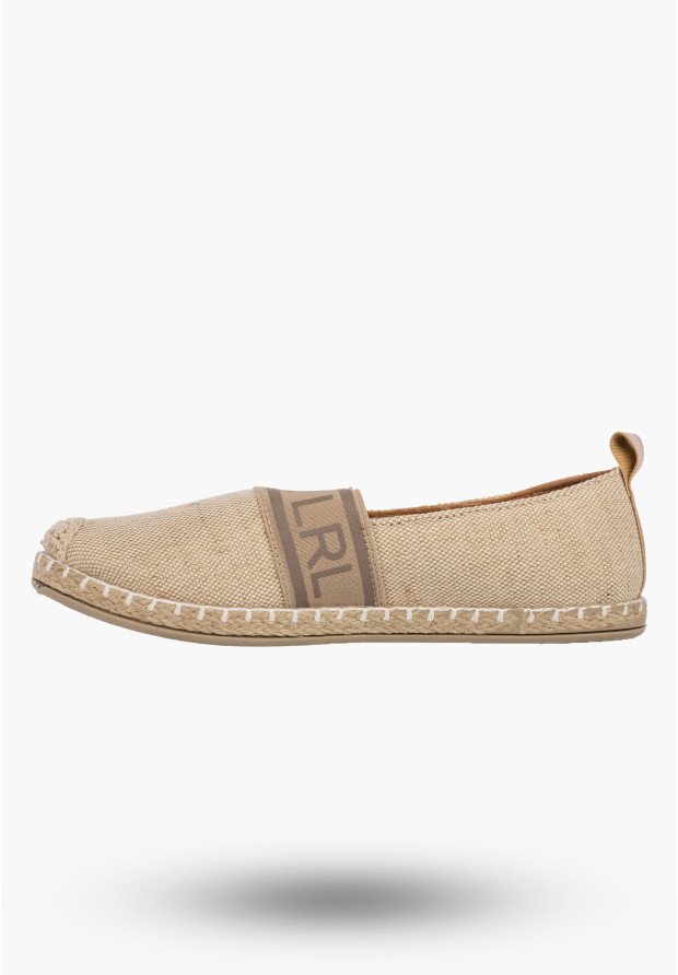 Espadryle Damskie Materiałowe Buty Wsuwane Lekkie Casual Beżowe