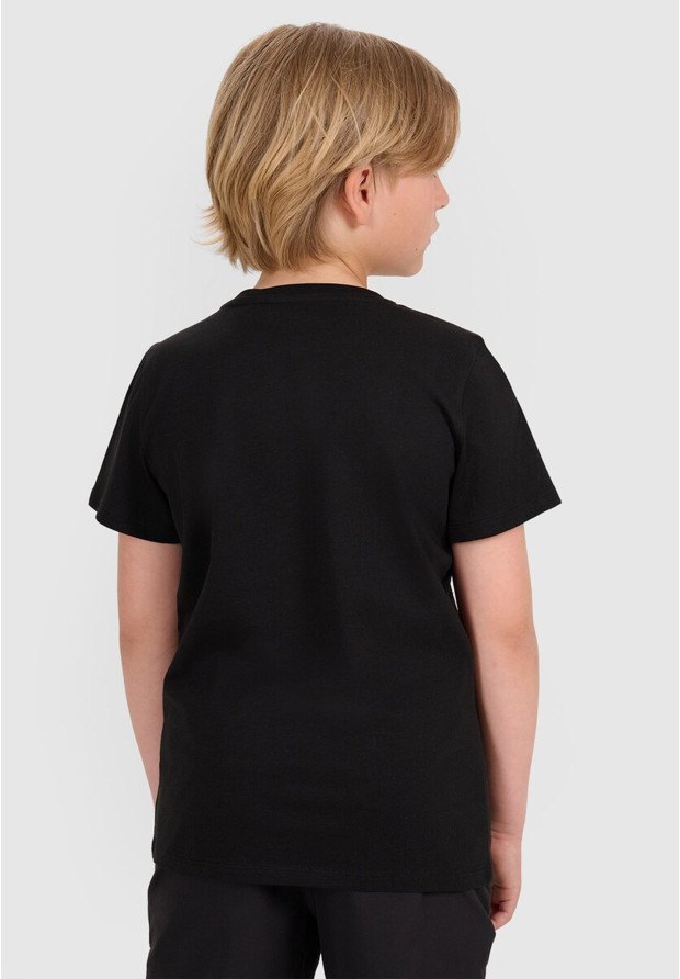 Koszulka Chłopięca 4F T-shirt Z Logo Sportowy Czarny 4FJWAW25TTSHM2417