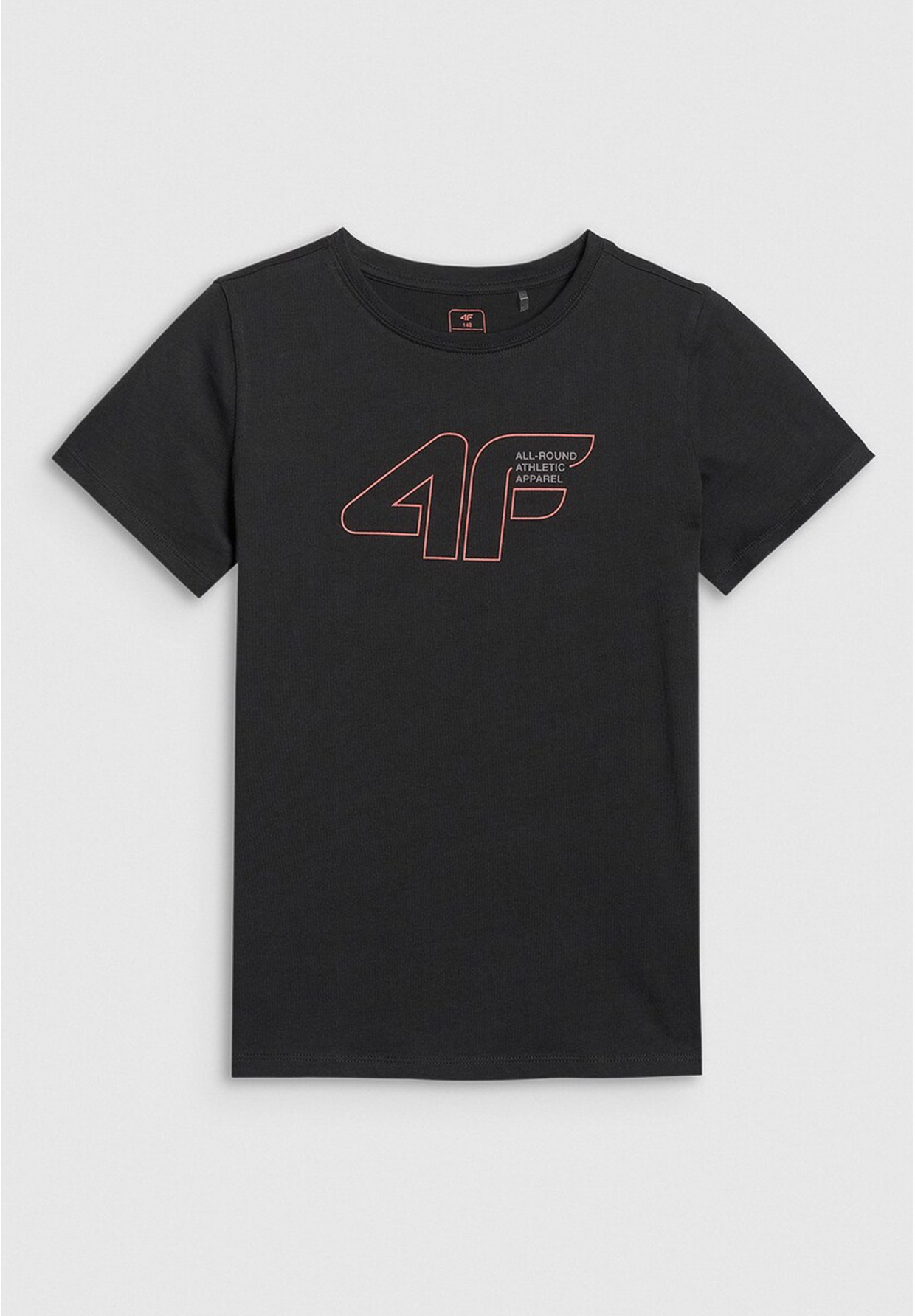Koszulka Chłopięca 4F T-shirt Z Logo Sportowy Czarny 4FJWAW25TTSHM2417