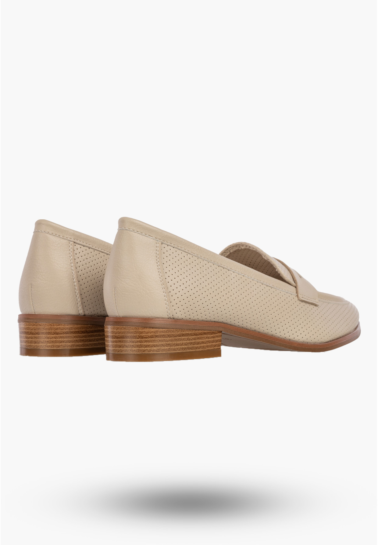 Mokasyny Damskie Ekoskóra Półbuty Eleganckie Buty Casual Beżowe Potocki