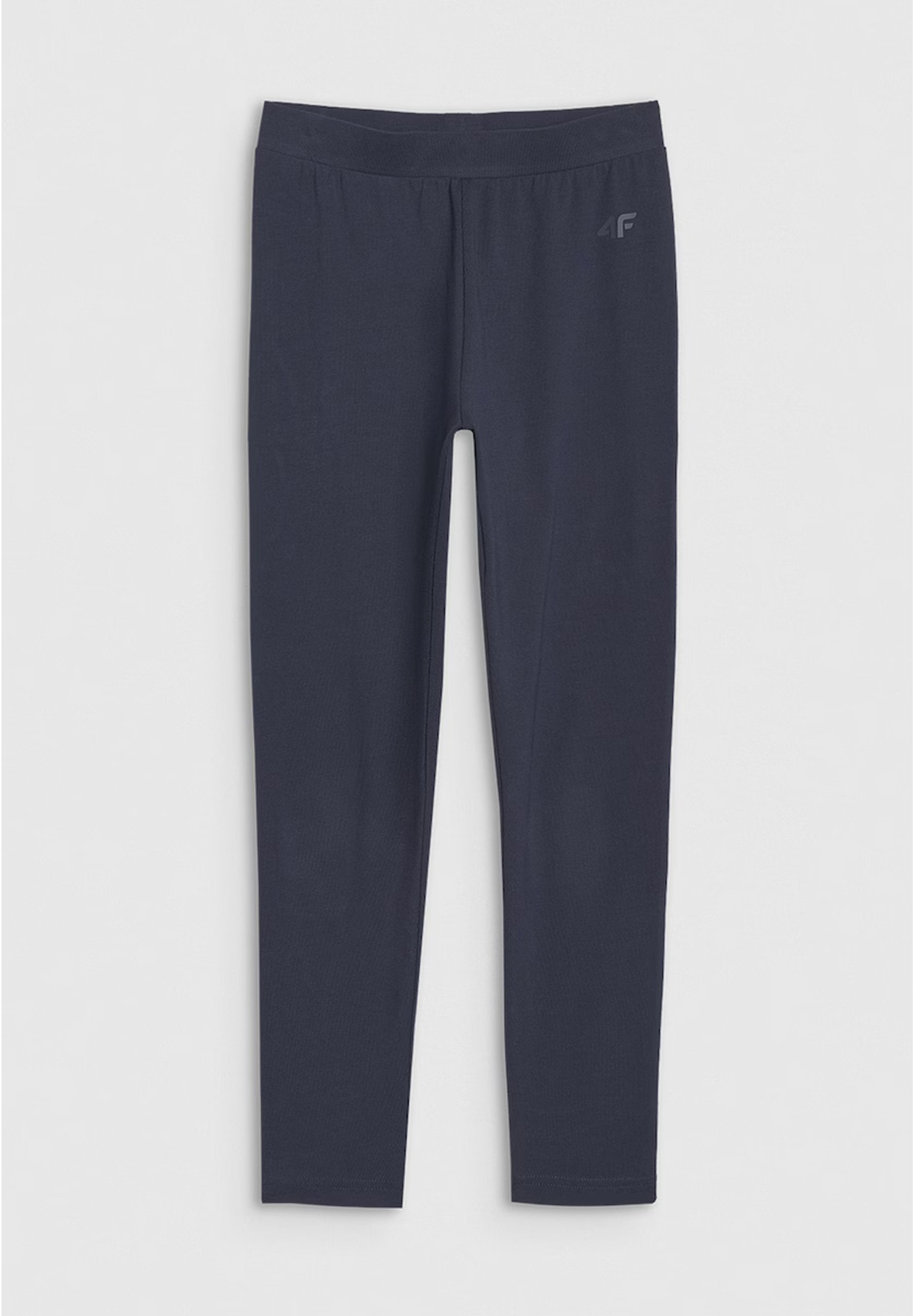 Legginsy Dziewczęce Spodnie 4F Bawełniane Sportowe Granatowe 4FJWMM00TTIGF178