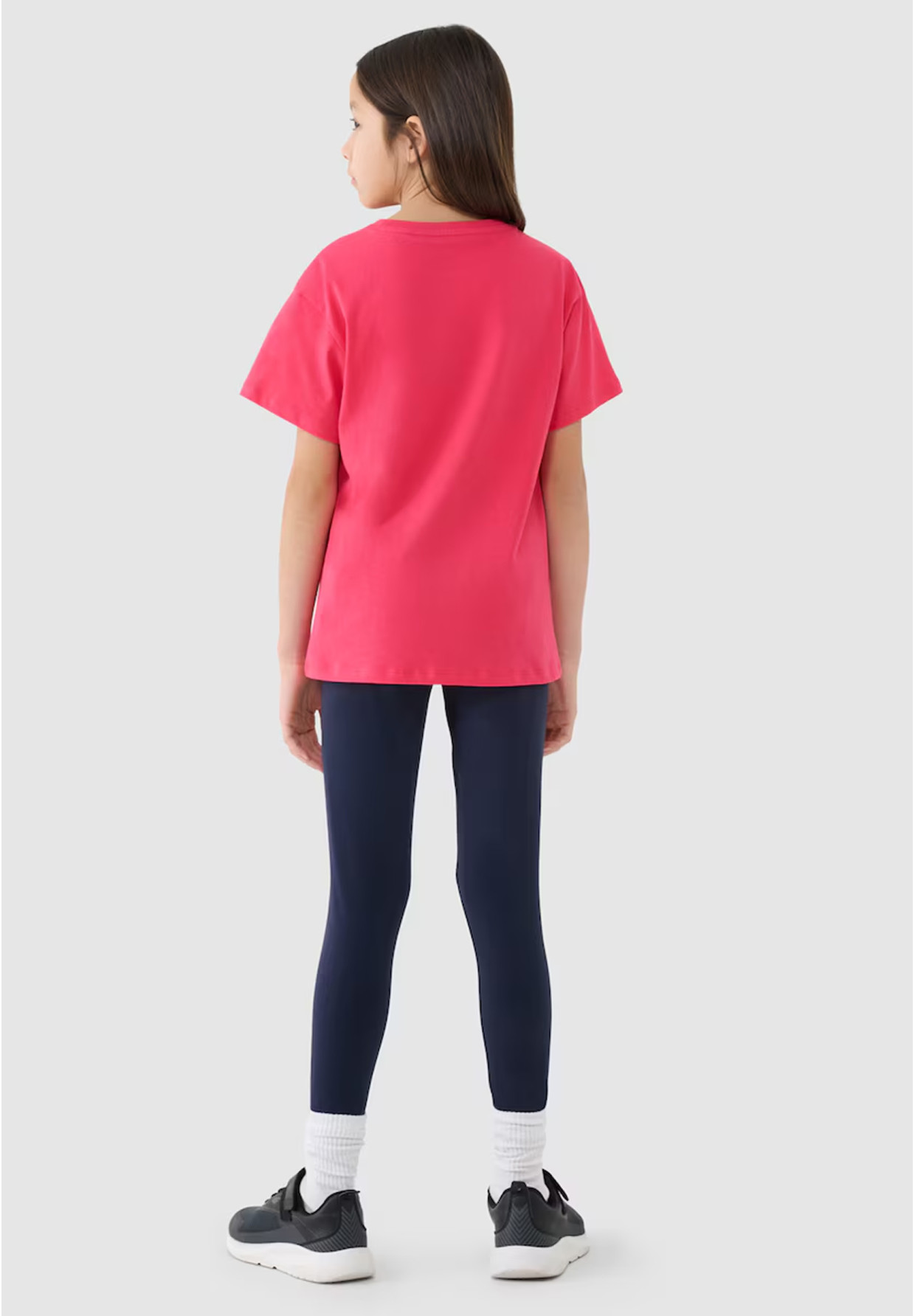 Legginsy Dziewczęce Spodnie 4F Bawełniane Sportowe Granatowe 4FJWMM00TTIGF178
