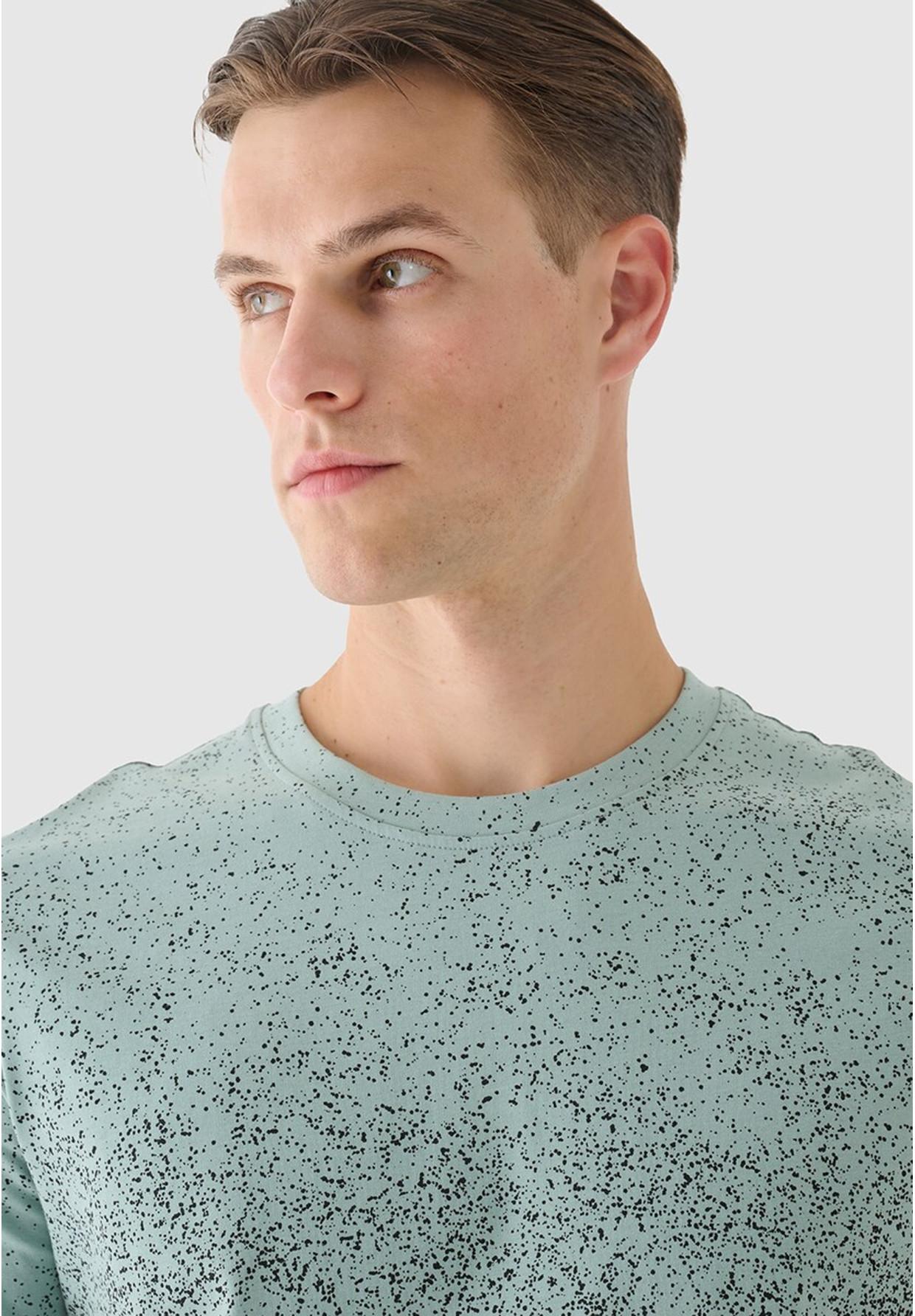 Koszulka Męska 4F Sportowa Bawełniana T-Shirt Regular Nadruk Ombre 4FRSS24TTSHM2538