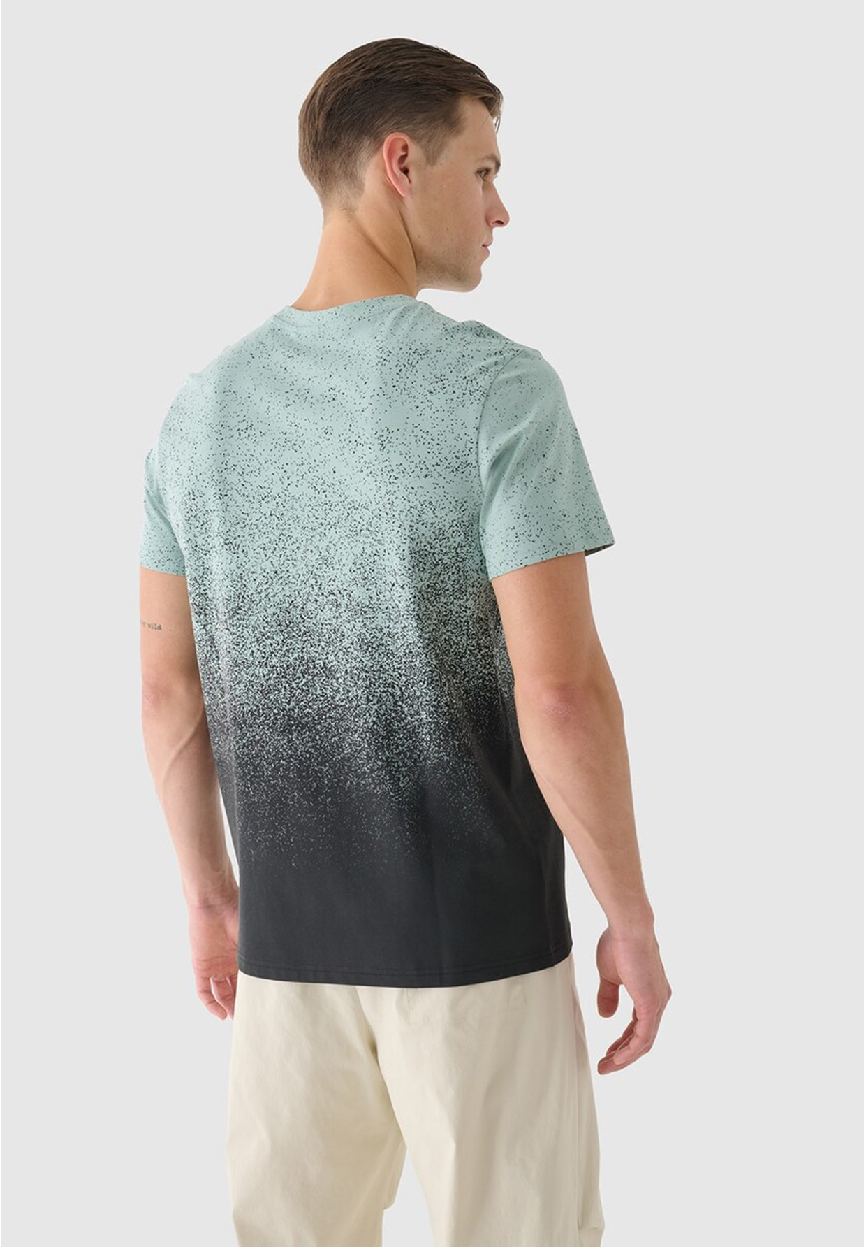 Koszulka Męska 4F Sportowa Bawełniana T-Shirt Regular Nadruk Ombre 4FRSS24TTSHM2538