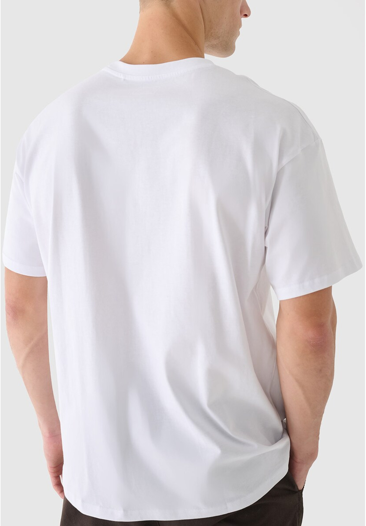Koszulka Męska 4F Sportowa Bawełniana T-Shirt Regular Nadruk Biała 4FRSS24TTSHM2540