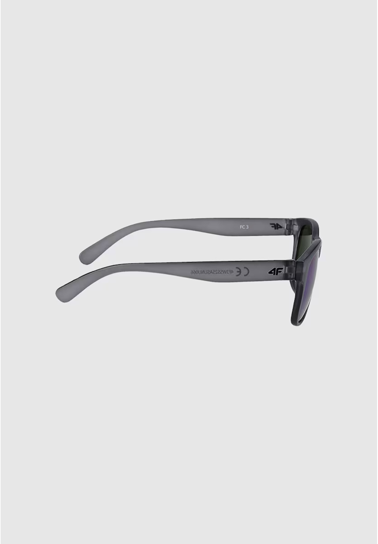 Okulary Dziecięce 4F Przeciwsłoneczne UV400 Wayfarer Lustrzane Szare 4FJWSS25ASUNU066