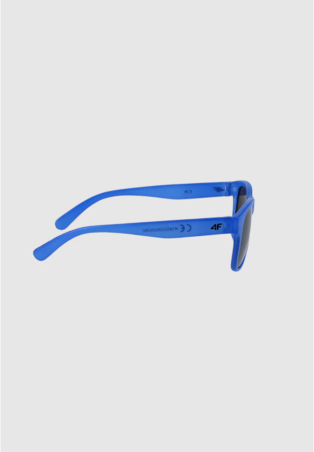 Okulary Dziecięce 4F Przeciwsłoneczne UV400 Wayfarer Lustrzane Niebieskie 4FJWSS25ASUNU066