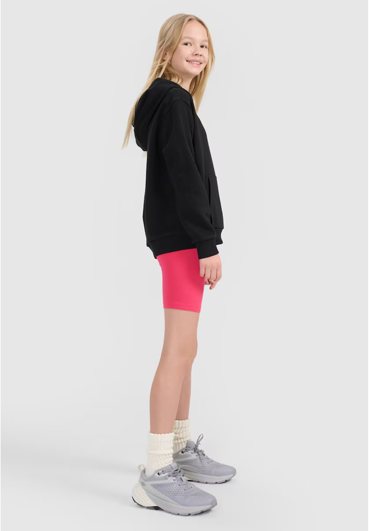 Legginsy Dziewczęce 4F Kolarki Bawełniane Spodenki Różowe 4FJWSS25TSTIF014
