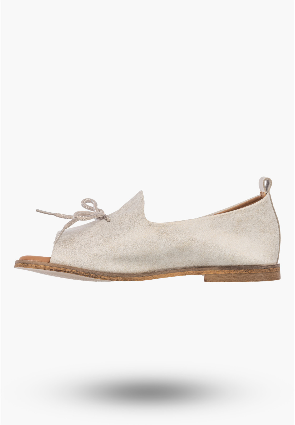 Półbuty Damskie Skórzane Wsuwane Eleganckie Buty Letnie Białe Potocki