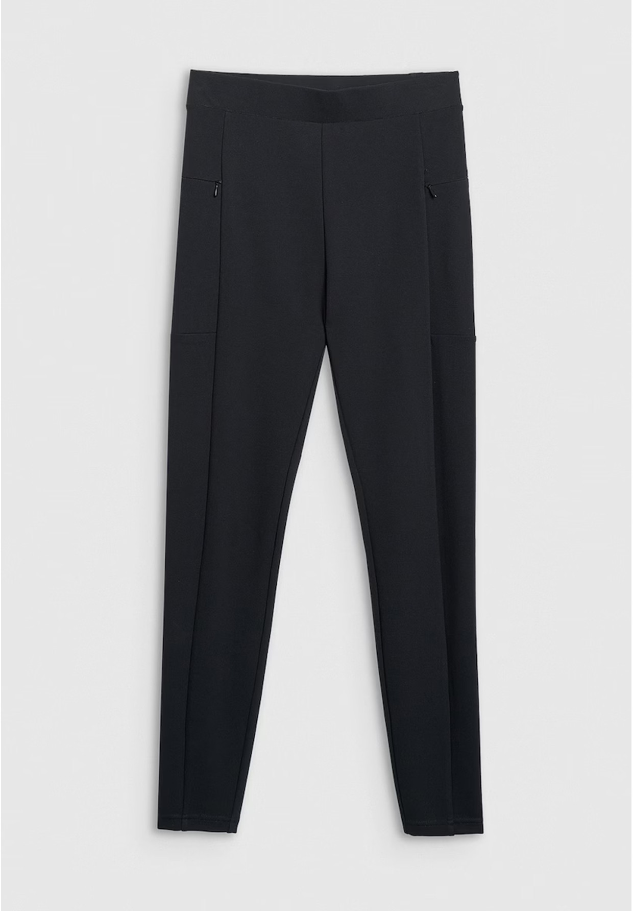 Legginsy Damskie 4F Sportowe Slim Wysoki Stan Kieszenie Treningowe Czarne 4FWAW25TTIGF242