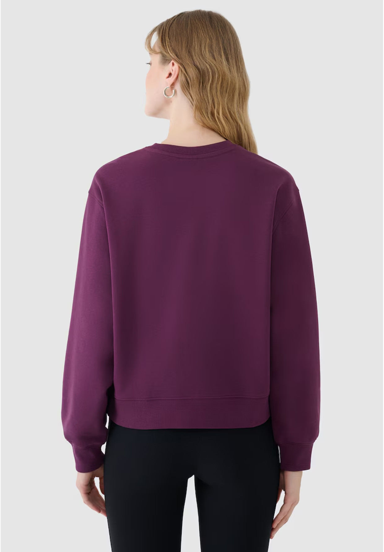 Bluza Damska 4F Sportowa Dresowa Nieocieplana Fioletowa 4FWSS25TSWSF1769