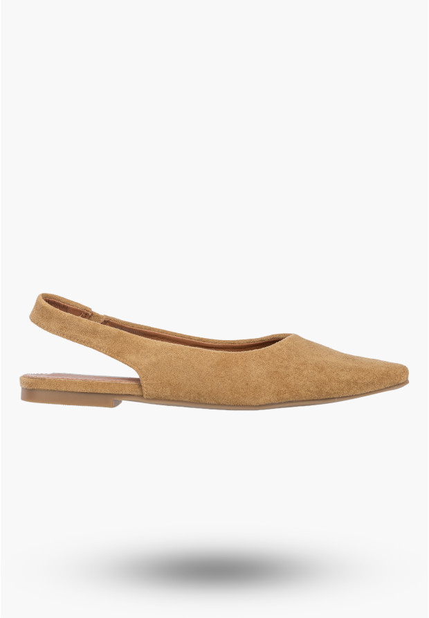 Baleriny Damskie Slingback Buty z odkrytą piętą Eleganckie Camel