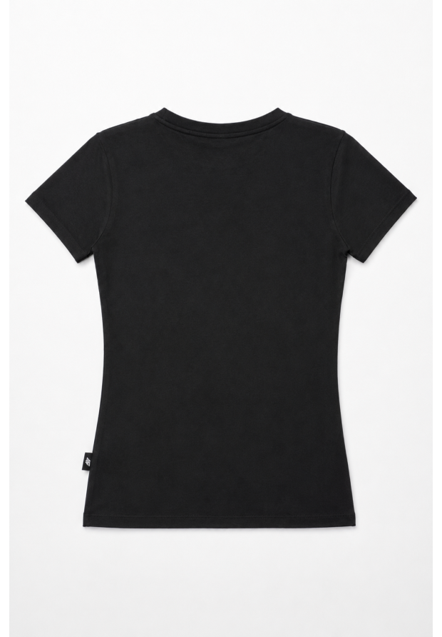 Koszulka Damska 4F Sportowa Bawełniana Slim Fit T-Shirt Edycja Limitowana Czarna 4FWSS26TTSHF3972