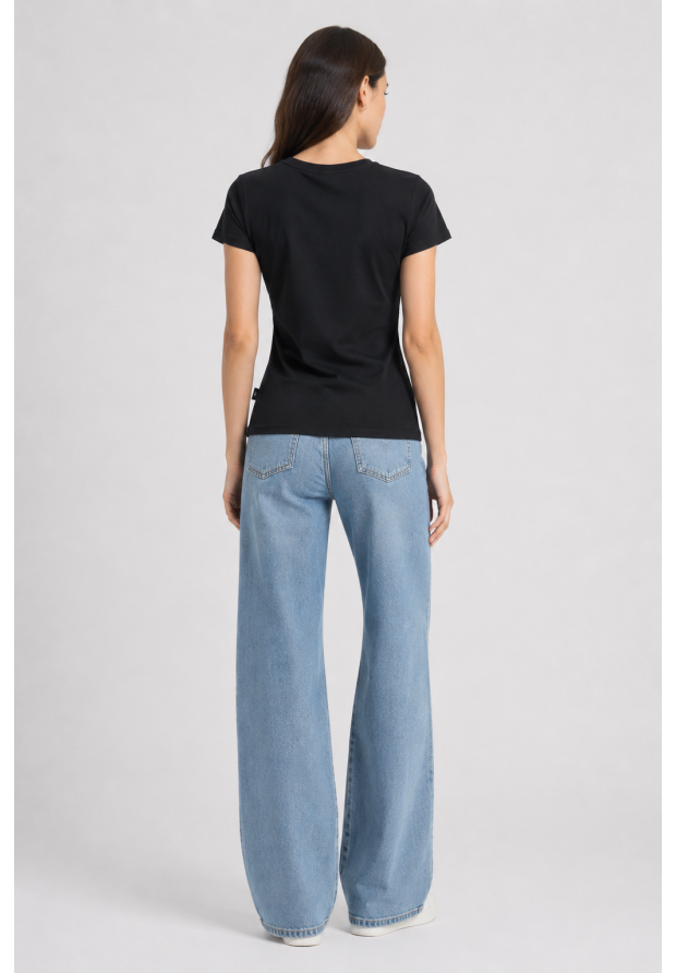 Koszulka Damska 4F Sportowa Bawełniana Slim Fit T-Shirt Edycja Limitowana Czarna 4FWSS26TTSHF3972